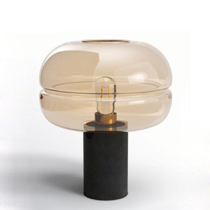 <span class=keywords><strong>Lampe</strong></span> de chevet en verre à bouton-poussoir LED au design nordique de luxe léger pour chambre à coucher et salon - Product Image 3