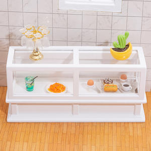 Vitrina en miniatura Diy 1:12, modelo de casa de muñecas de madera con muebles de simulación para manualidades - Product Image 2