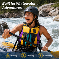 Gilet de sauvetage en néoprène 150N personnalisé pour le rafting en eaux vives avec sangles de sécurité pour les jambes pour le kayak et le canyoning