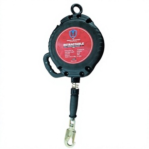 Antichute rétractable avec boîtier en acier, anneau en D en acier, longueur réglable, boucle à connexion rapide, résistance à la rupture de 500 kg pour - Product Image 1