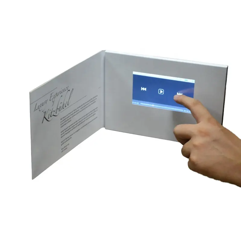 Großhandel 2.4 zoll Mini größe elektronische digital video visitenkarte mit LCD buch