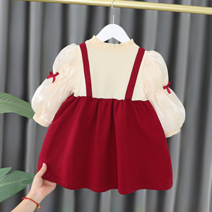 Nuovo Vestito alla Moda per Bambina Stile Principessa, Abito Monocolore con Spalline, per Bambine 2-4 Anni, <span class=keywords><strong>Abbigliamento</strong></span> per Bambini all'Ingrosso - Product Image 3