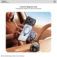Coques XUNDD pour iPhone Duo 17 18 Pro Max avec béquille magnétique, protection antichoc, couverture transparente en PC et TPU, protection de l'appareil photo