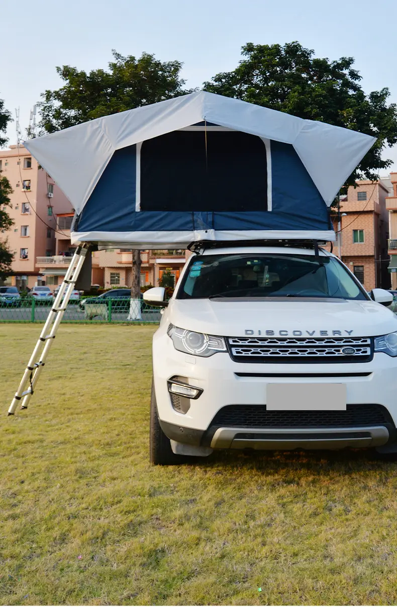 Barraca inflável portátil para 2 pessoas Glamping Tenda superior de teto de carro à prova d'água