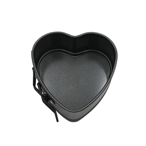 แม่พิมพ์เค้กสปริงฟอร์มเหล็กคาร์บอนรูปหัวใจขนาด10ซม. ไม่ติดก้นที่ถอดออกได้ทำความสะอาดง่ายสำหรับการอบ - Product Image 1