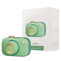 Vibrateur en forme d'appareil photo avec 5 modes de succion, étanche IPX6, en silicone liquide, rechargeable par USB pour femmes