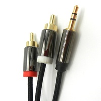 1 à 2 RCA câble Audio Jack 3.5mm à 2RCA mâle L/R adaptateur Audio câble Aux pour DVD haut-parleur téléphone PC TV Box ordinateur portable