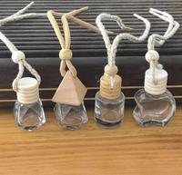 Flacon de parfum carré de 5 ml, 8 ml, 10 ml pour voiture, avec bouchons en bois, pour décoration suspendue, parfum d'ambiance, de la marque Factory
