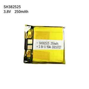 OEM Заводская литиевая Полимерная Упаковка 382525 250 мАч литий-ионный полимерный аккумулятор 3,8 В батарея для Bluetooth-динамика - Product Image 2