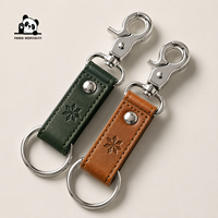 Llavero de Cuero al por Mayor, Anillo para Llaves de Cuero PU con Gancho Metálico, Regalo Promocional, Porta Llaves con Logotipo Personalizado