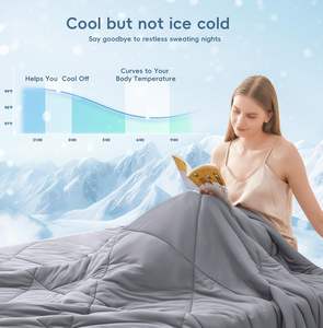 Double face Cool Touch Soft Breathable Gray Lightweight Summer Cooling Blanket Cooling Comforter Queen Size - Product Image 4
