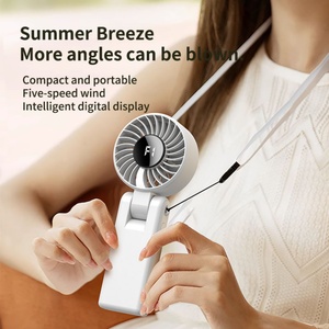 2025 Powerful Turbo Fan With 5-foldable Wind Speed Control for <b>Mini</b> Fan With 2000mah Capacity That Can Be Hung and Handheld - Product Image 2