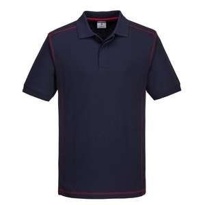 PORTWEST - B218NREXL Polo essentiel bicolore bleu marine/rouge-EAN 5036108359271 T-SHIRTS ET POLO DE TRAVAIL - Product Image 1