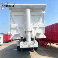 Semi-remorque benne basculante à suspension mécanique robuste à trois essieux de 60 tonnes pour le transport de charbon dans les mines d'Asie du Sud-Est