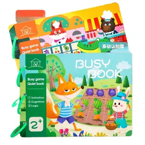 Libro silencioso para bebés Montessori, pegatina de Educación Temprana, juego sensorial, libro ocupado de aprendizaje parroquial para niños de 3 a 6 años