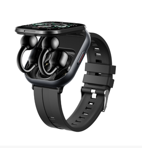 Montre Connectée D12 Fréquence Cardiaque avec Écouteur Clip-on Sans Fil, Appels et Contrôles Musique, Grand Écran Tactile, Batterie 230mAh - Product Image 2