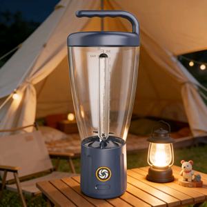 Licuadora portátil a prueba de fugas de 1000 ml, recargable por USB, 6 cuchillas de acero inoxidable, vaso exprimidor con un solo botón para batidos, viajes - Product Image 1