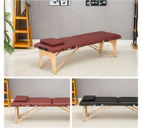 Meilleur lit de massage portable moderne en bois et table de salon pour extensions de cils avec design de valise pliable pour utilisation en extérieur