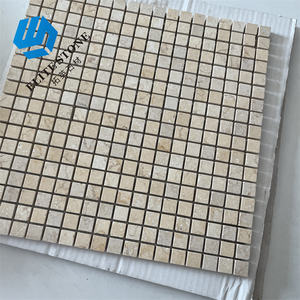 Mosaïque de marbre beige d'usine chinoise pour la décoration murale, salle de bain, <span class=keywords><strong>prix</strong></span>, grand panneau de placage en pierre naturelle, intérieur - Product Image 2