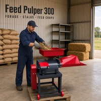Nouvelle Machine à Pulper les Fourrages Type 300, Broyeur d'Herbe Double Usage Humide/Sèche en Acier Inoxydable, Haute Productivité pour l'Élevage et le Maïs