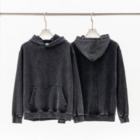 Ensemble sweat à capuche et pantalon de survêtement pour homme, coupe ample et oversize, coupe droite, grammage lourd 450 g/m², couleur unie, effet vieilli, délavé à l'acide, style vintage, automne, avec poches de haute qualité
