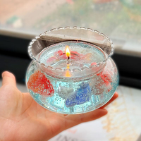 LANJO Ozean-Stil Handgemachte Umweltfreundliche Ungiftige Gel-Wachs Aromatherapie-Kerzen Fischduft Langsam Brennend Hochzeitsdekoration Großhandel