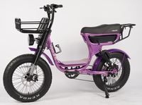 Vélo électrique hybride à pneus larges de 20 pouces, suspension arrière double, marche 1000W, batterie intégrée 15Ah, neige, plage, cargaison, ville, montagne