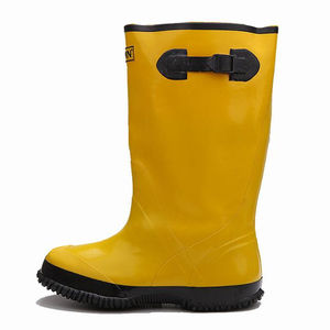 Bottes imperméables <span class=keywords><strong>en</strong></span> caoutchouc Chaussures d'extérieur Couvre-chaussures de travail jaune - Product Image 1