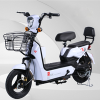 Vente en gros en usine de scooters électriques deux places de 14 pouces 500w 48V bon marché pour adultes vélo de ville vélo électrique