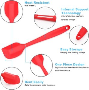Spatule antiadhésive de cuisine en caoutchouc de <span class=keywords><strong>silicone</strong></span> rebondissant résistant à la chaleur pour la cuisson d'ustensiles de cuisine antiadhésifs - Product Image 5