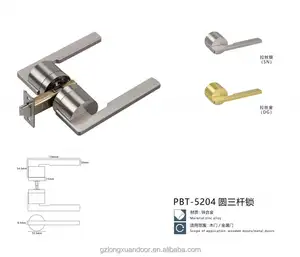 2024 new best selling luxury zinc alloy lever handle door lock for interior rooms glass doorhandle matte black