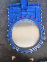Vanne à opercule à double bride pour traitement des eaux usées, type couteau DN200
