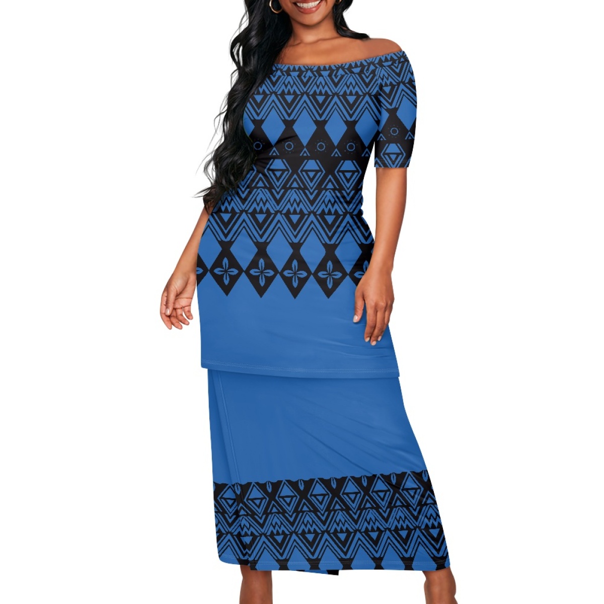 Custom Australia Aboriginal Plus Size S-4XL Women's Dresses Clothing Dot  Printing Ladies Island Two Pieces Puletasi Dress Set| Alibaba.com