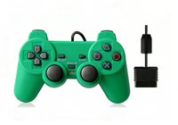 Manette filaire pour console PS2, joystick filaire pour PS2, double moteur pour PS2, manette de jeu pour PS2