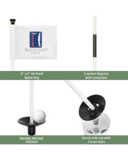 Bandera de Práctica de <span class=keywords><strong>Golf</strong></span> para Patio Trasero, Asta de Bandera con Orificio, Mini Banderas de <span class=keywords><strong>Golf</strong></span> para Putting Green - Product Image 4