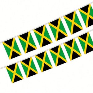 Jamaica National Country <b>Flag</b> in Polyester Digital Printed String Design for Birthday Party and Festival Decorations - Product Image 1
