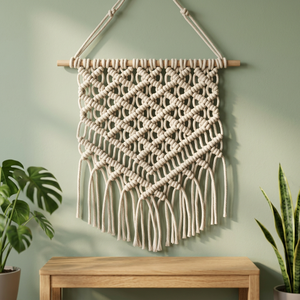 Elegante cuerda de algodón de macramé para colgar en la pared, la decoración del hogar más buscada - Product Image 1