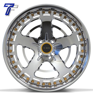 Rines <span class=keywords><strong>de</strong></span> Aleación Forjados para Automóvil, Diseño Profundo Escalonado <span class=keywords><strong>de</strong></span> 2 Piezas, Cromados, 5x114 5*130, para Alpina B4 <span class=keywords><strong>BAC</strong></span> - Product Image 5