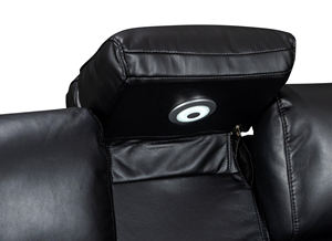 Ensemble de canapés de cinéma sectionnels en cuir de haute qualité au design moderne pour salon, canapés avec éclairage <span class=keywords><strong>LED</strong></span>, fauteuil inclinable modulaire, home cinéma - Product Image 5