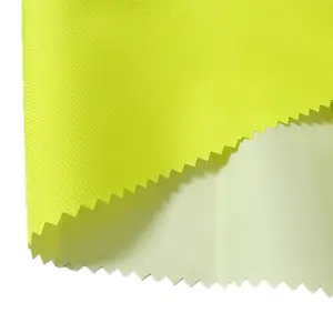 Tecido Oxford 300d elástico fluorescente amarelo laranja impermeável tecido branco respirável para casaco de chuva roupa de resgate