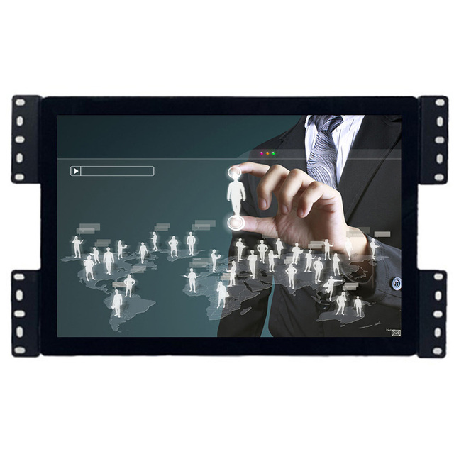 10 Inch Embedded Metal Frame Touch Screen Monitor Open Frame 10.1 Inch FHD IPS Display Industrial Kiosk Capacitive Touch Monitor