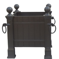 Jardinière topiaire de rectangles, jardinières extra larges, pot de fleurs de jardinière Versailles