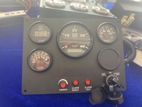 Vevor-panneau de jauge multifonction 12V/24V, ensemble d'instruments avec 4 jauges et clé d'allumage, pour voiture, bateau, 241x177mm