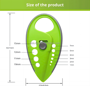 เครื่องปอกและตัดสมุนไพร10รูเครื่องมือปอกใบไม้ในครัวปรับได้และล็อคได้กรรไกรใบมีด - Product Image 6