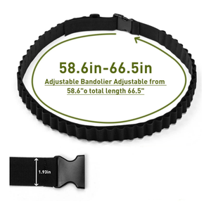 Cinturón de Nylon para Caza, Tiro Deportivo y Tiro al Trampolín, Capacidad para 25 Cartuchos (3 Ranuras), Correa Resistente de 2 Pulgadas (Se Ajusta a la Cintura) - Product Image 6