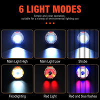 Lampe frontale UMIONE personnalisée en usine, 6 modes, lumineuse, étanche, à clipser, avec LED clignotante rouge et bleue