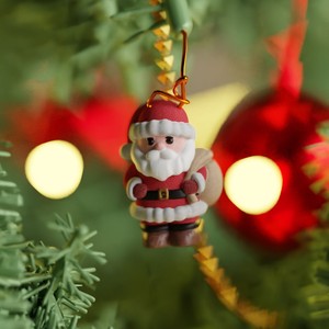 FUSEJOY Porte-clés Père Noël imprimé en 3D, Pendentif pour sac cadeau, Décoration transfrontalière, Petit cadeau de fêtes - Product Image 1