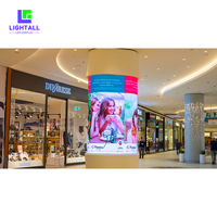 Écran LED circulaire flexible cylindrique personnalisé 4K pour intérieur, colonne d'affichage unique, mur LED pour exposition, écran publicitaire incurvé, pilier
