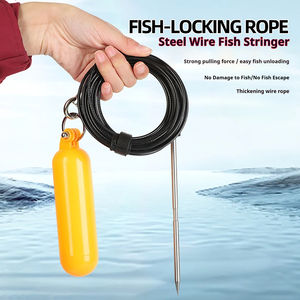 Cordon de pêche en acier inoxydable avec boucle de verrouillage pour poisson vivant, cordon de verrouillage portable pour leurre de pêche en fil d'acier - Product Image 2