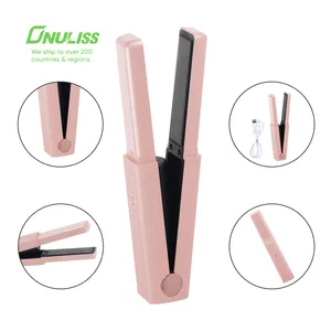 Portable Mini Hair Straightener Traveling Electronic Flat Sequence Flat Irons Wireless